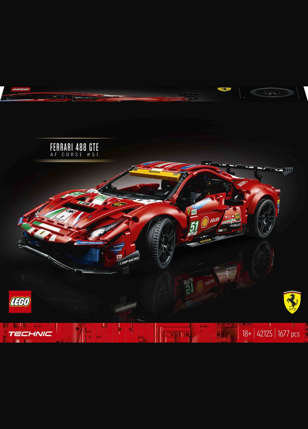 Конструктор Technic Ferrari 488 GTE “AF Corse #51” (42125) Lego (292324051)