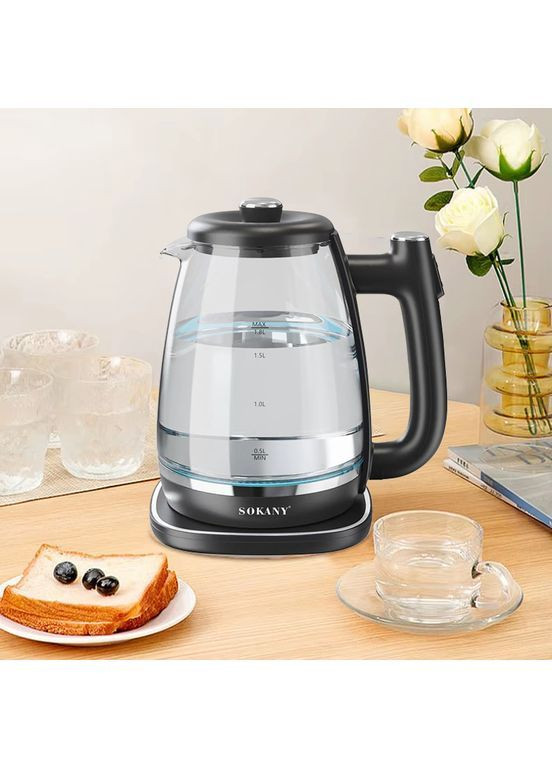 Электрический чайник 1800 Вт дисковый электрочайник с защитой от перегрева 1.8 л (BM517) Sokany (372603054)