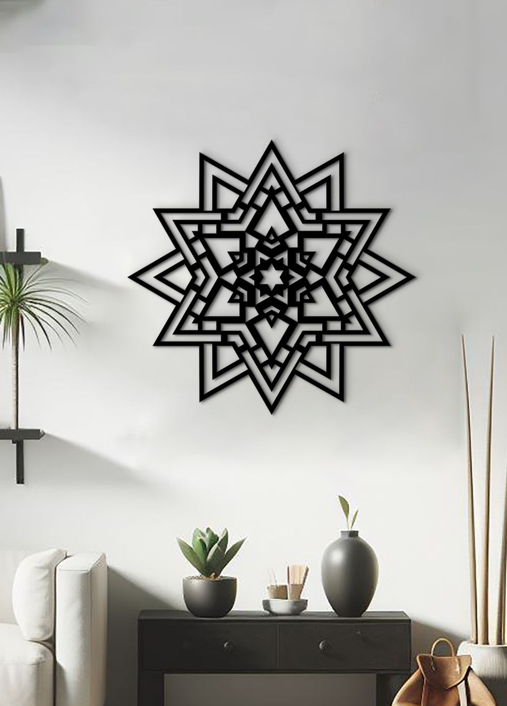 Интерьерная картина на стену, деревянный декор для дома "Магическая мандала", оригинальный подарок 40х40 см Woodyard (291843050)