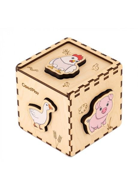 Кубик-сортер Good Play Ферма (CUB-4-007) GoodPlay (370258769)