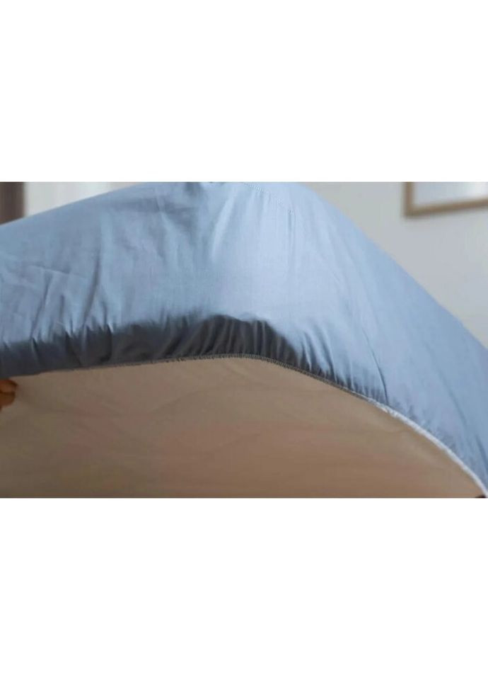 Простынь-чехол на резинке евро Вдохновение 2-04019-26858 200х200 см голубая ТЕП (327791813)