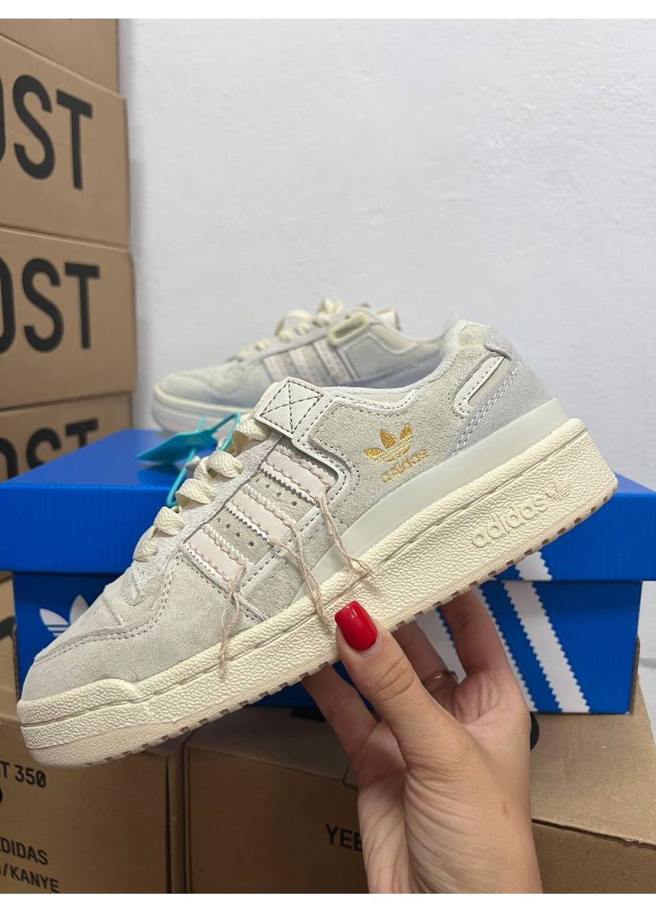 КРОССОВКИ ЖЕНСКИЕ ADIDAS FORUM 84 LOW OFF WHITE BEIGE АДИДАС ФОРУМ 84 No Brand белые демисезоны (368862009)