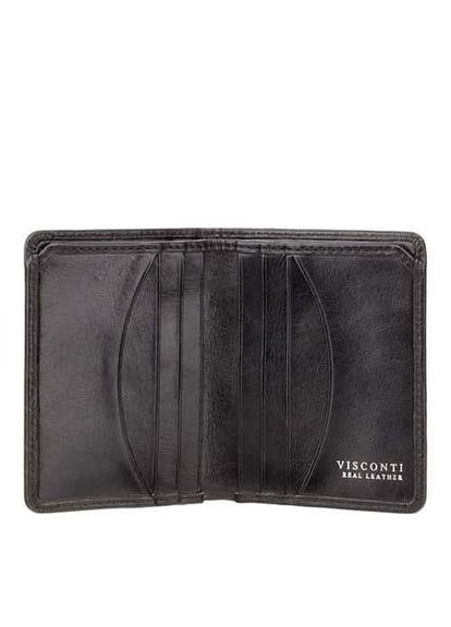 Портмоне шкіряне чоловіче чорного кольору Visconti (336377534)