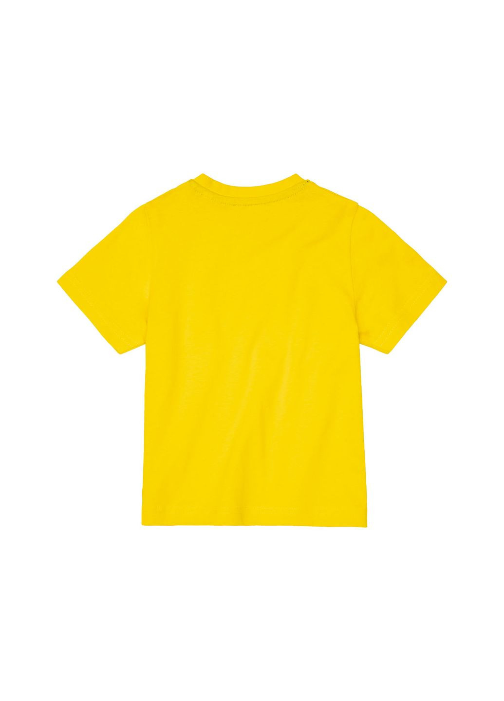 Желтая демисезонная футболка хлопковая для мальчика 372241 Lupilu