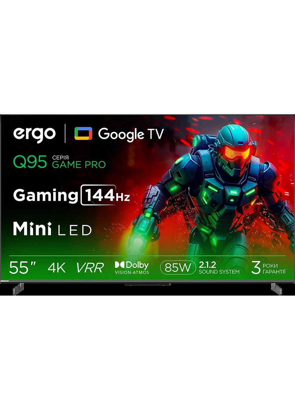Телевизор 55MQ95PRO + Геймпад GG04BT в подарок Ergo (360410483)