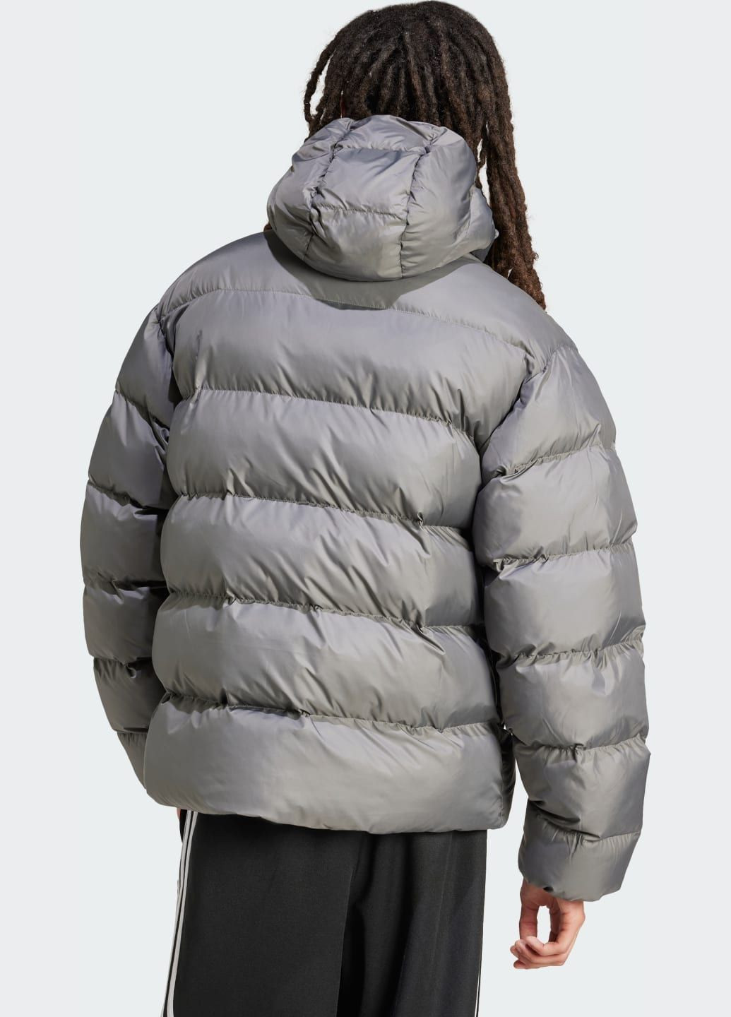 Серая демисезонная пуховик tonal hooded adidas