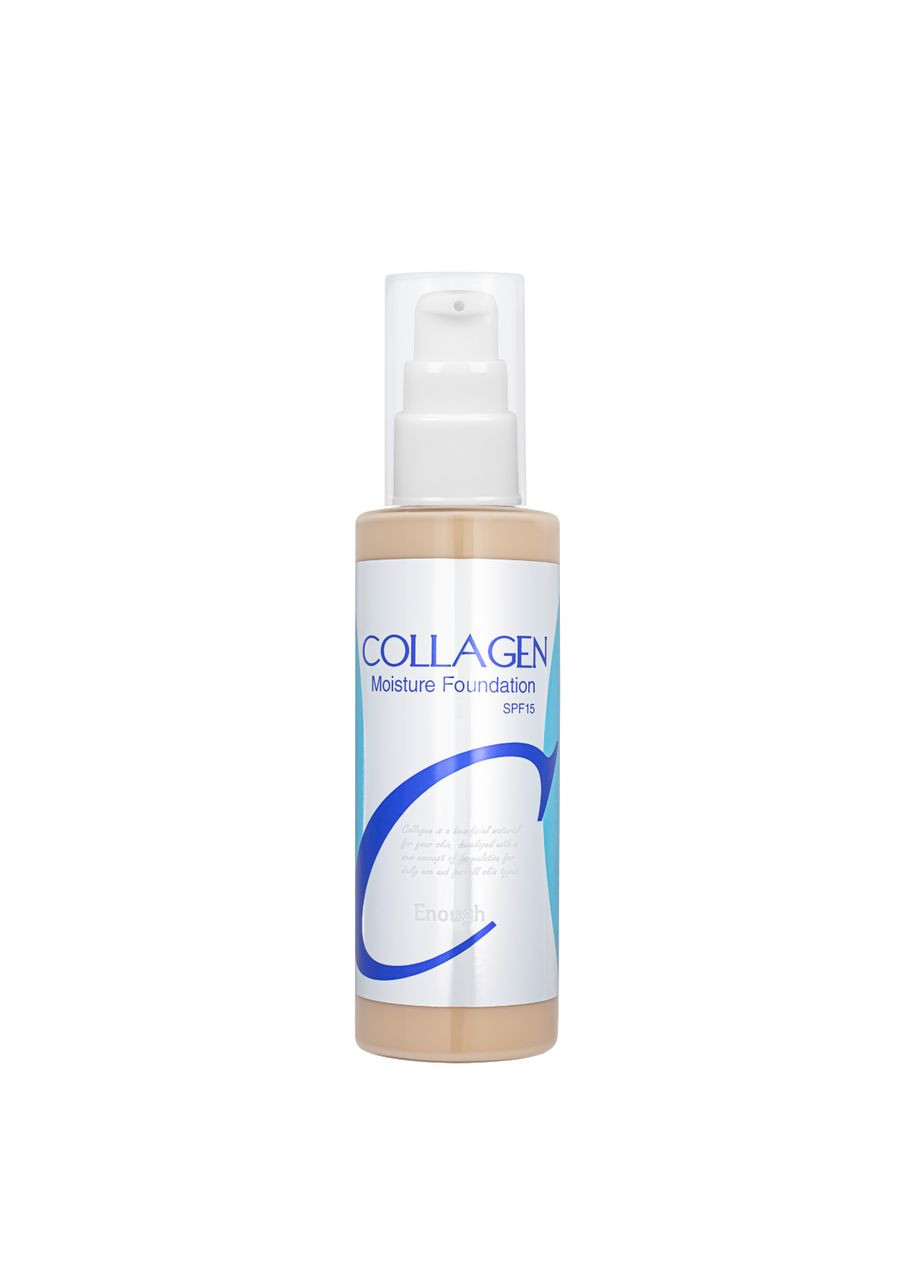 Тональна основа для обличчя Collagen Moisture Foundation SPF 15 зволожуюча 100 мл, № 13 Світло-бежева ENOUGH (302728838)