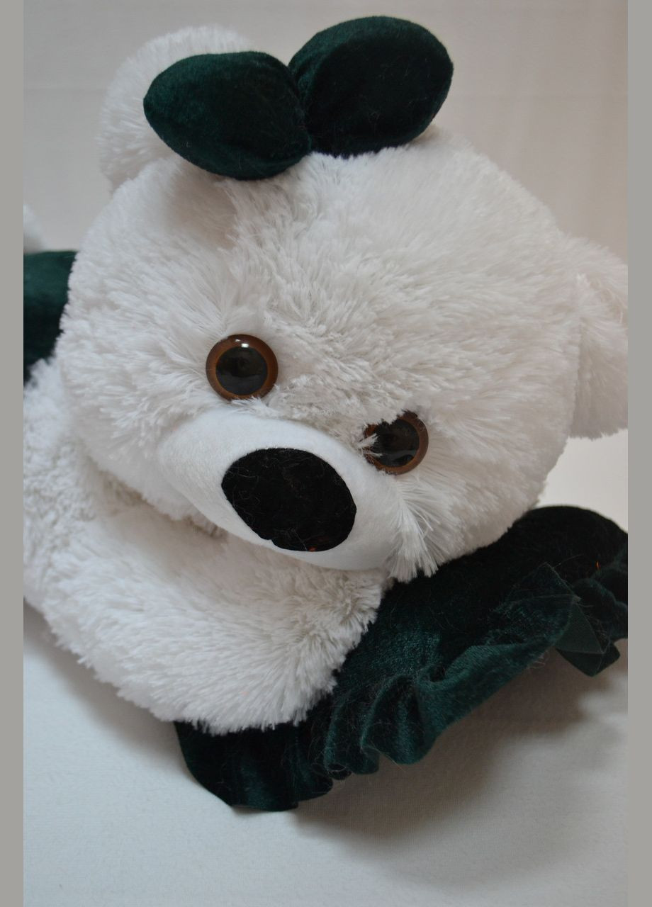 Аліна Плюшевий ведмедик Малятко 45 см білий з смарагдовим Алина (280915584)