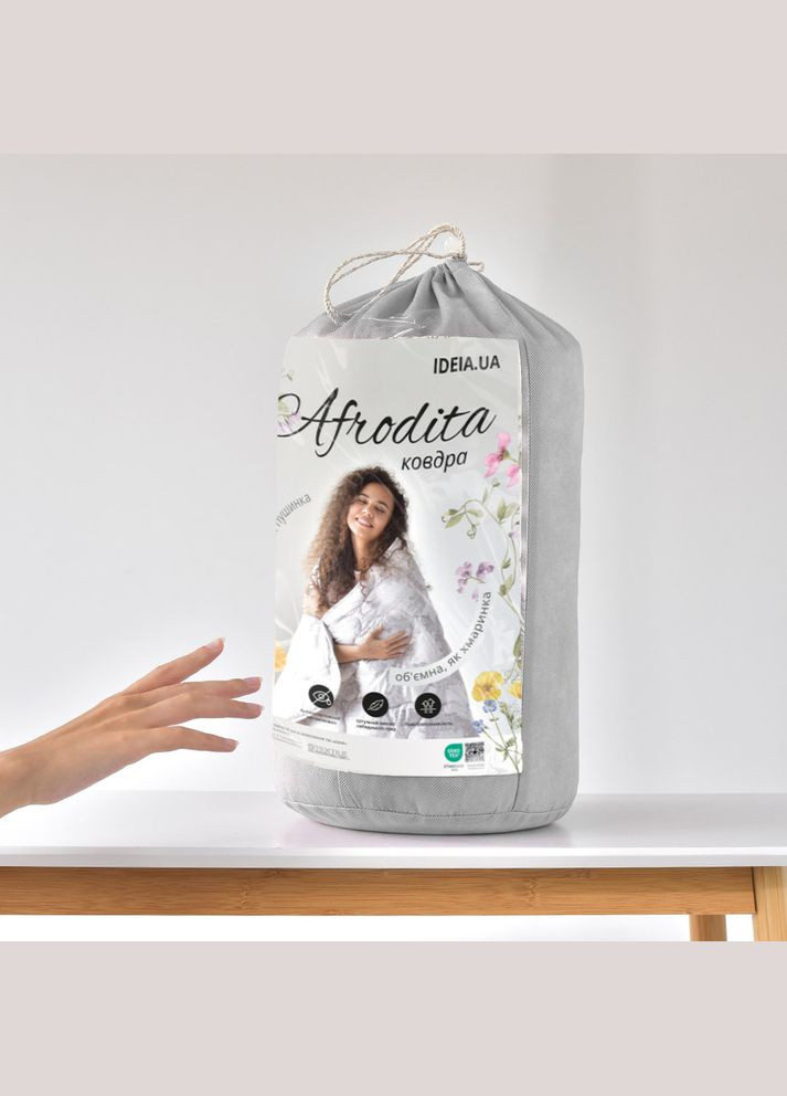 Одеяло летнее 155х210 Afrodita искусственный пух, легкое, облегченное, мягкое принт IDEIA (342128555)