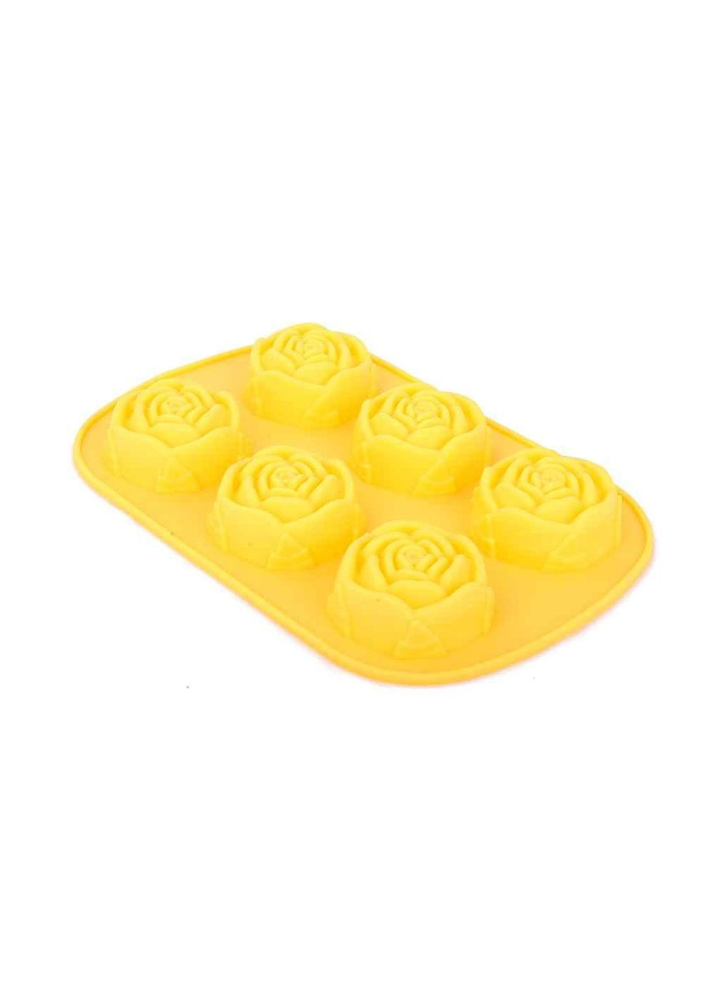 Форма для выпечки кексов силика. Розы 6шт 0056 ТМ Empire (305061697)