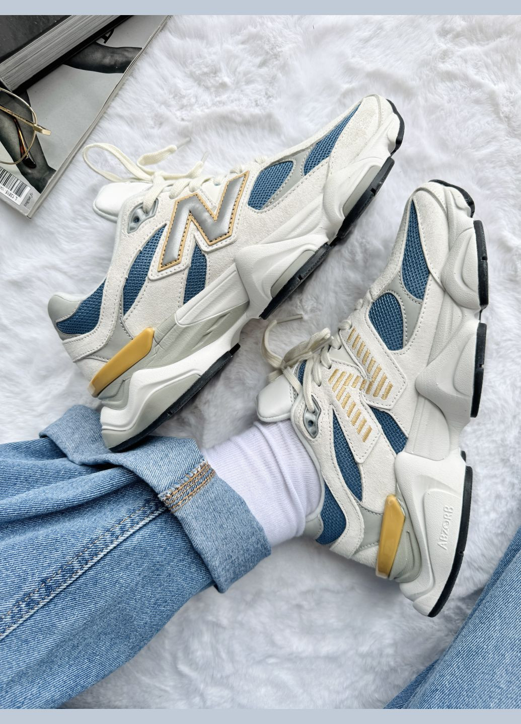 Кросівки жіночі і чоловічі New Balance 9060 Beige Blue | Нью Беланс 9060 бежеві No Brand бежеві демісезони (341089774)