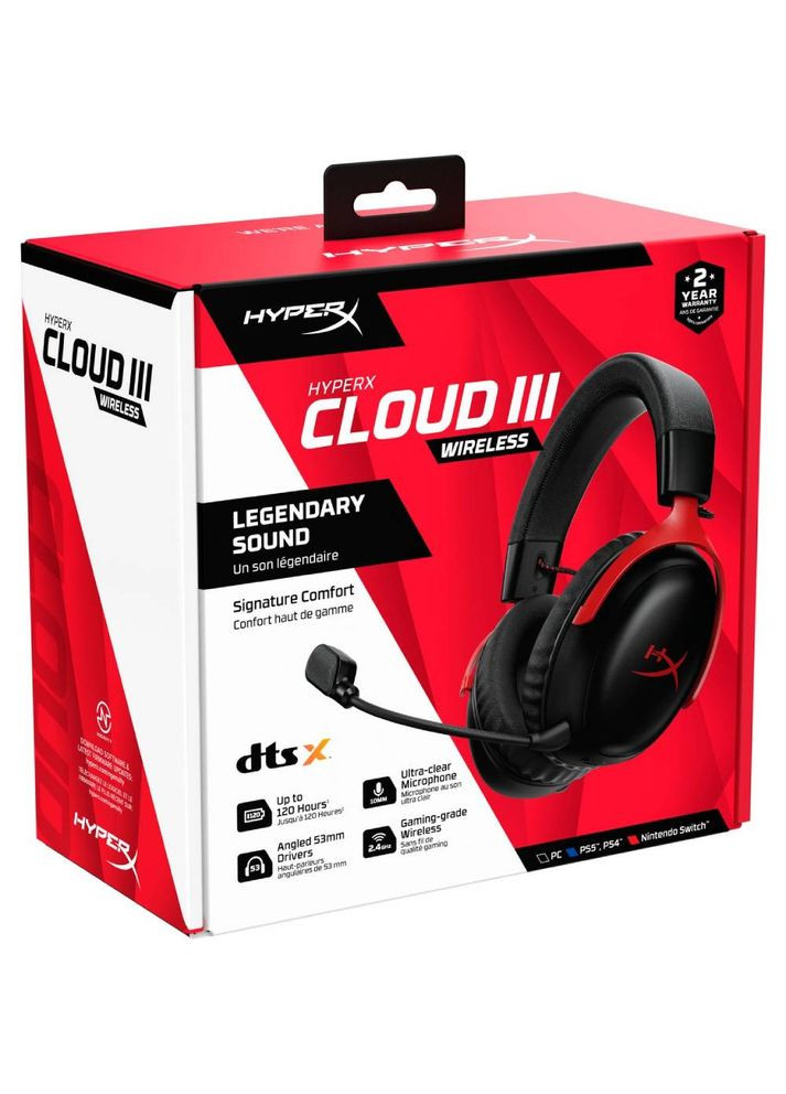 Гарнітура Cloud III WL USB-A/USB-C Black/Red (77Z46AA) HyperX (309147086)