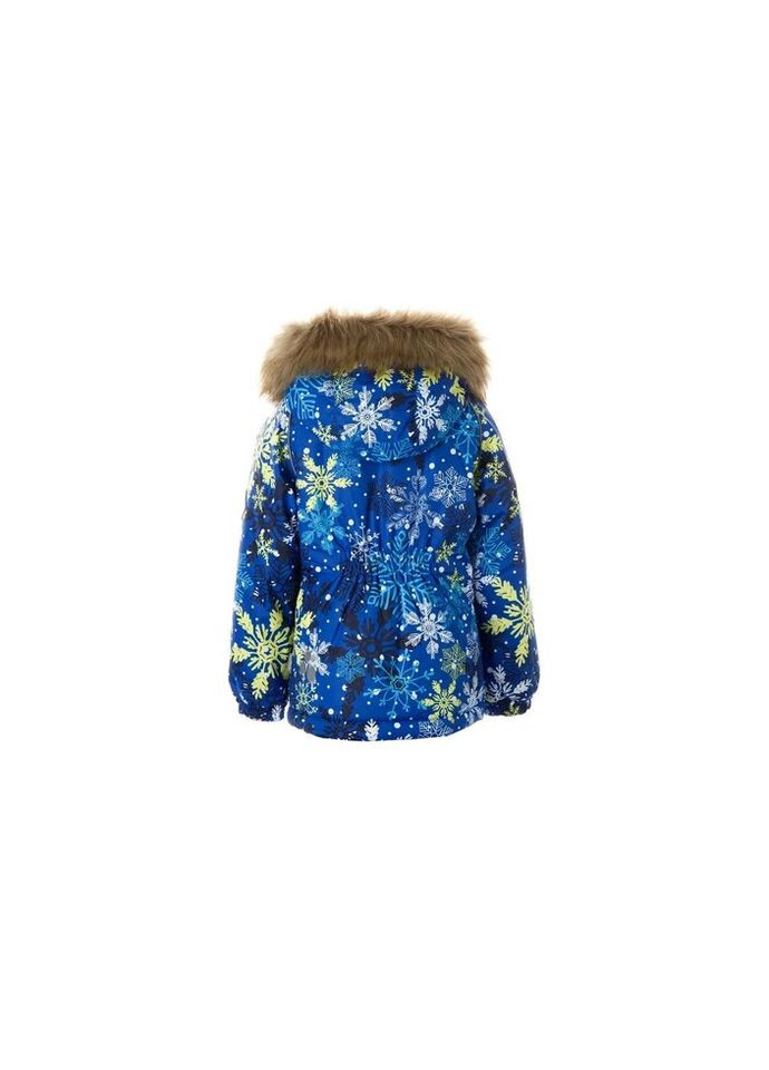 Комбінована зимня куртка alondra 18420030 синій з принтом 104 (4741632029996) Huppa