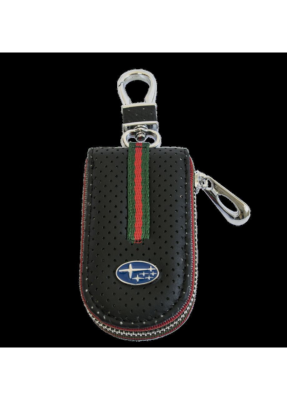 Ключниця, шкіряна автоключниця з логотипом СУБАРУ (чорна 21007) Subaru (360949211)