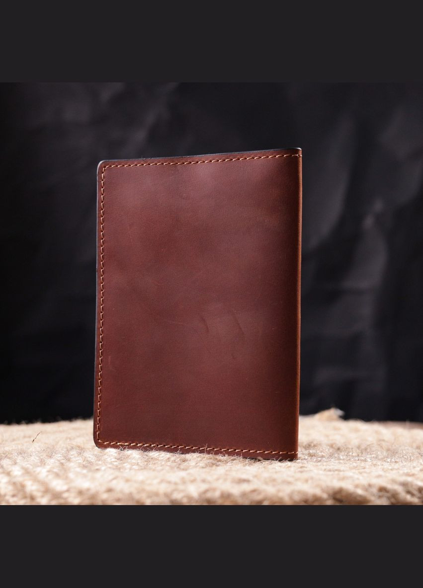 Обложка на паспорт в винтажной коже Карта GRANDE PELLE светло-коричневая (sku_16772) No Brand (327819813)