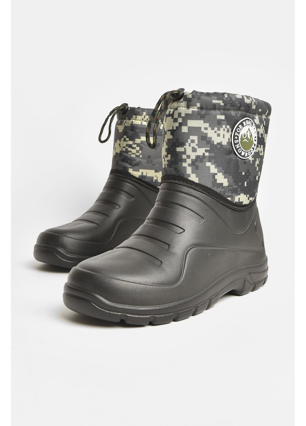 Дутики чоловічі піна зі з`ємною шкарпеткою чорного кольору Let's Shop (363838814)