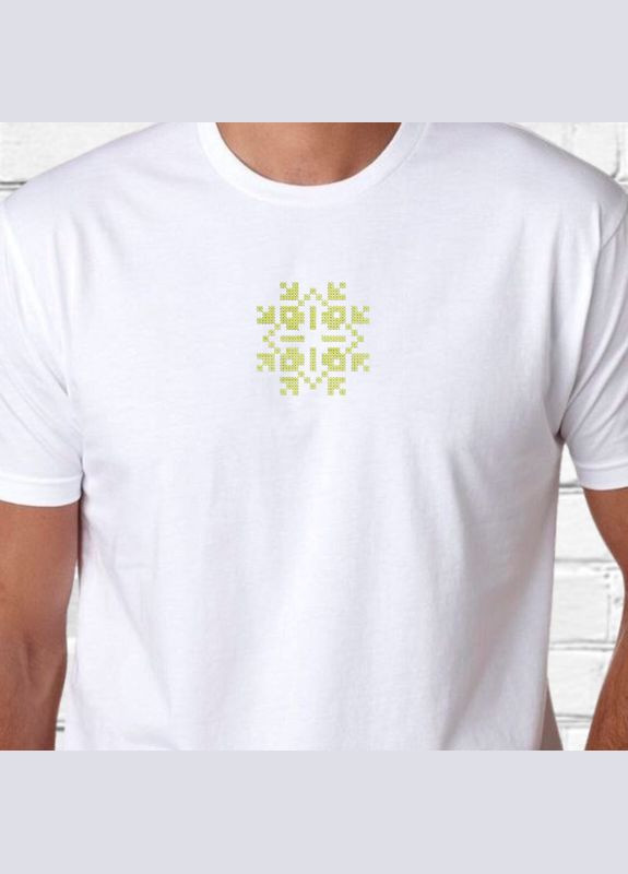 Біла футболка етно з вишивкою 01-2 чоловіча (924816-19-4) No Brand