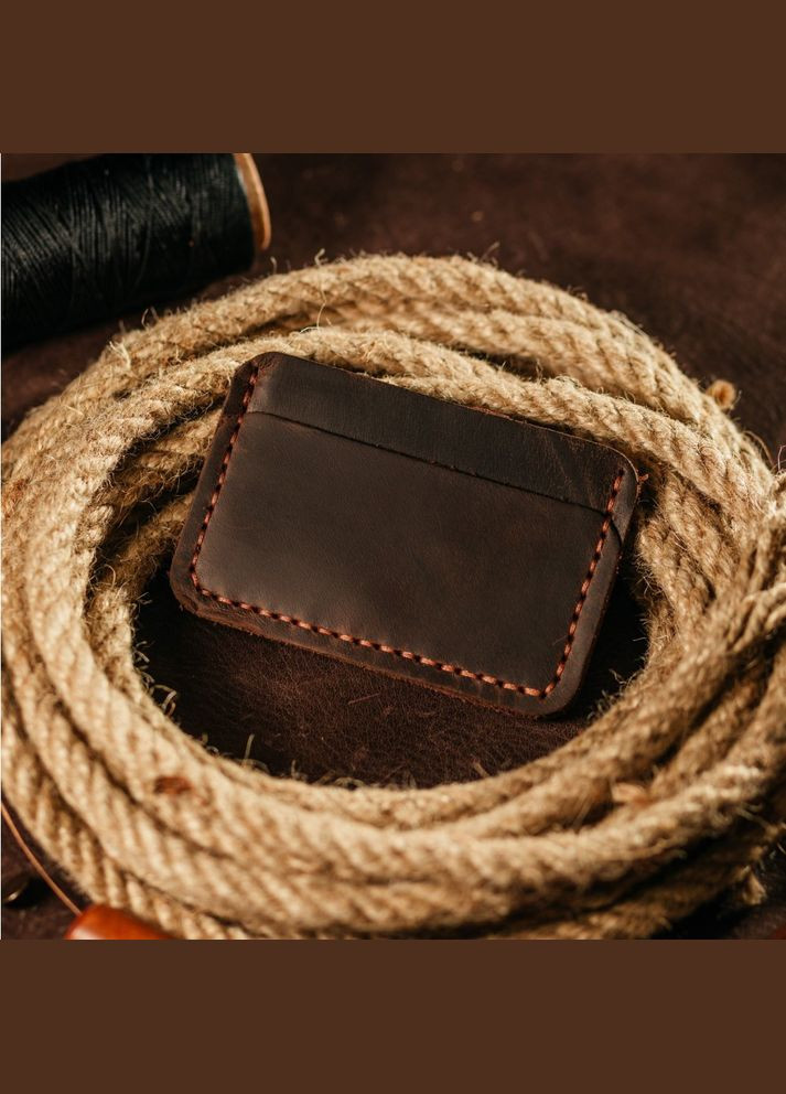 Картхолдер кожаный, стильный органайзер чехол из кожи для 4 банковских карт No Brand (333705317)