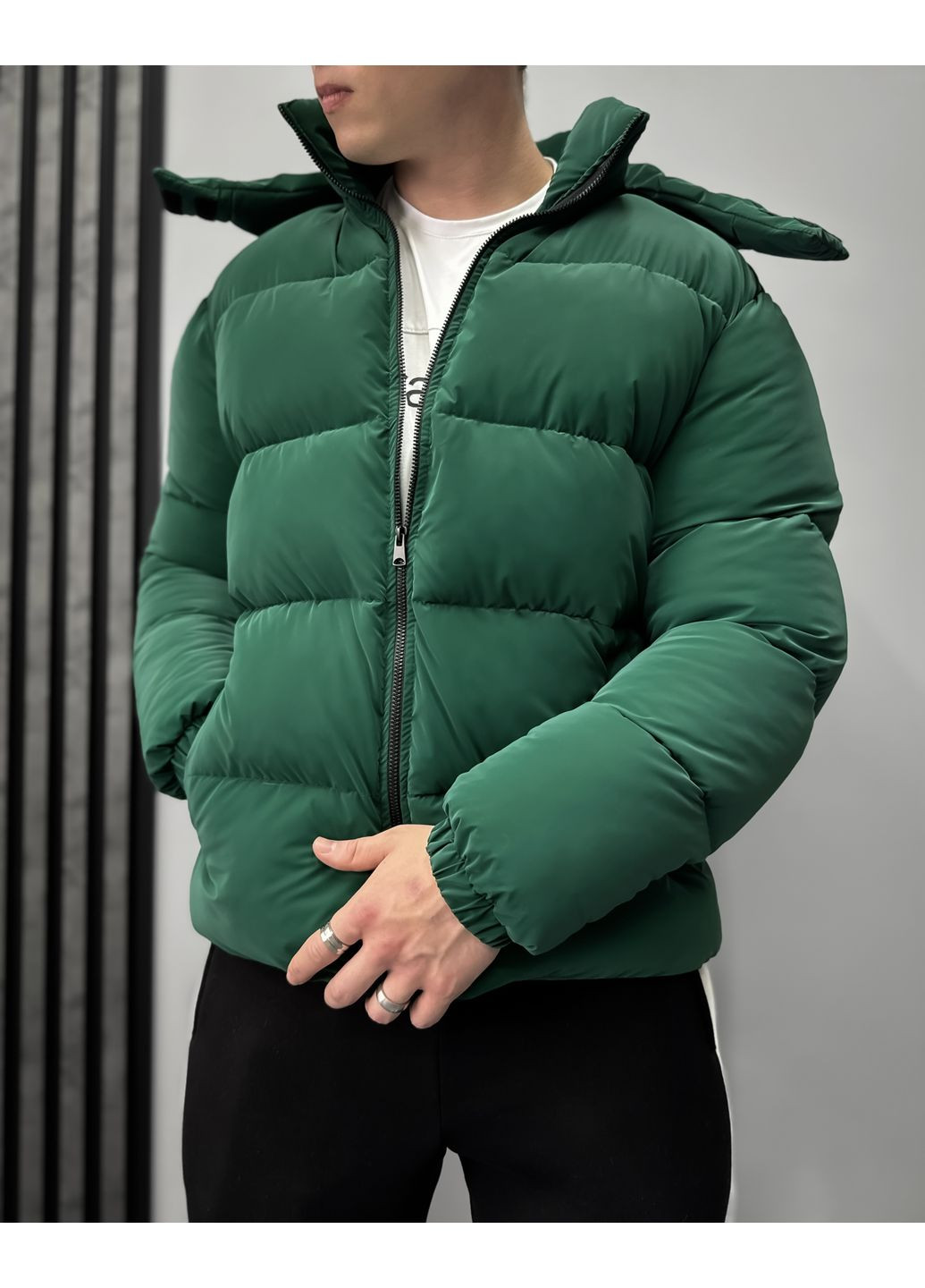 Смарагдовий зимній Пуховик Seventy.Eight