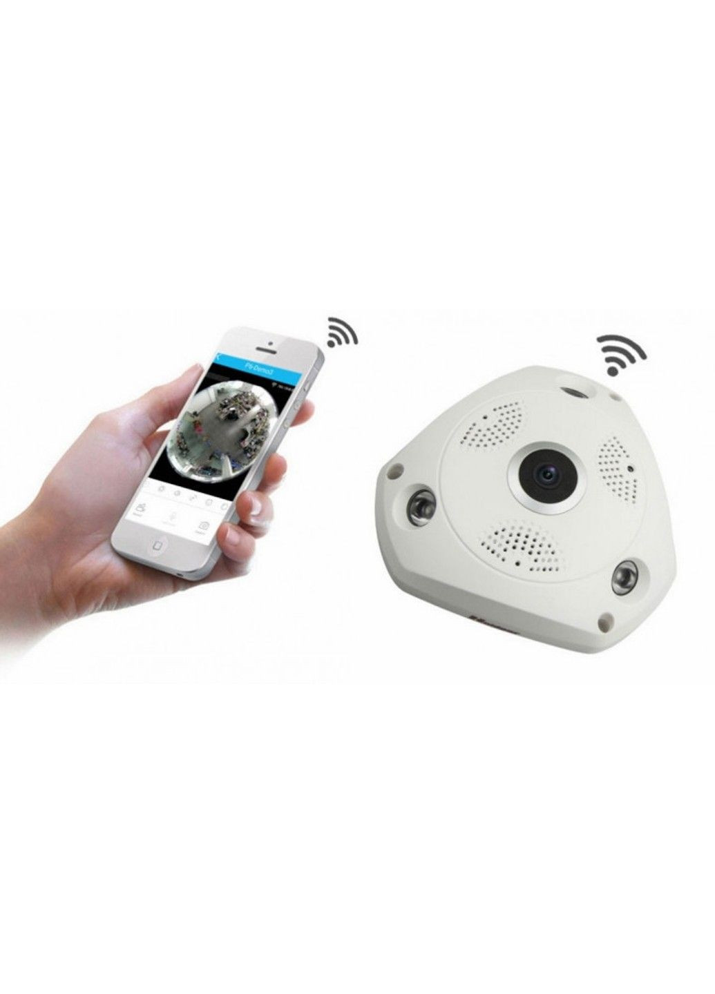 Панорамная Wi-Fi IP камера 360° (рыбий глаз) + ИК(видит в темноте) No Brand (332636225)