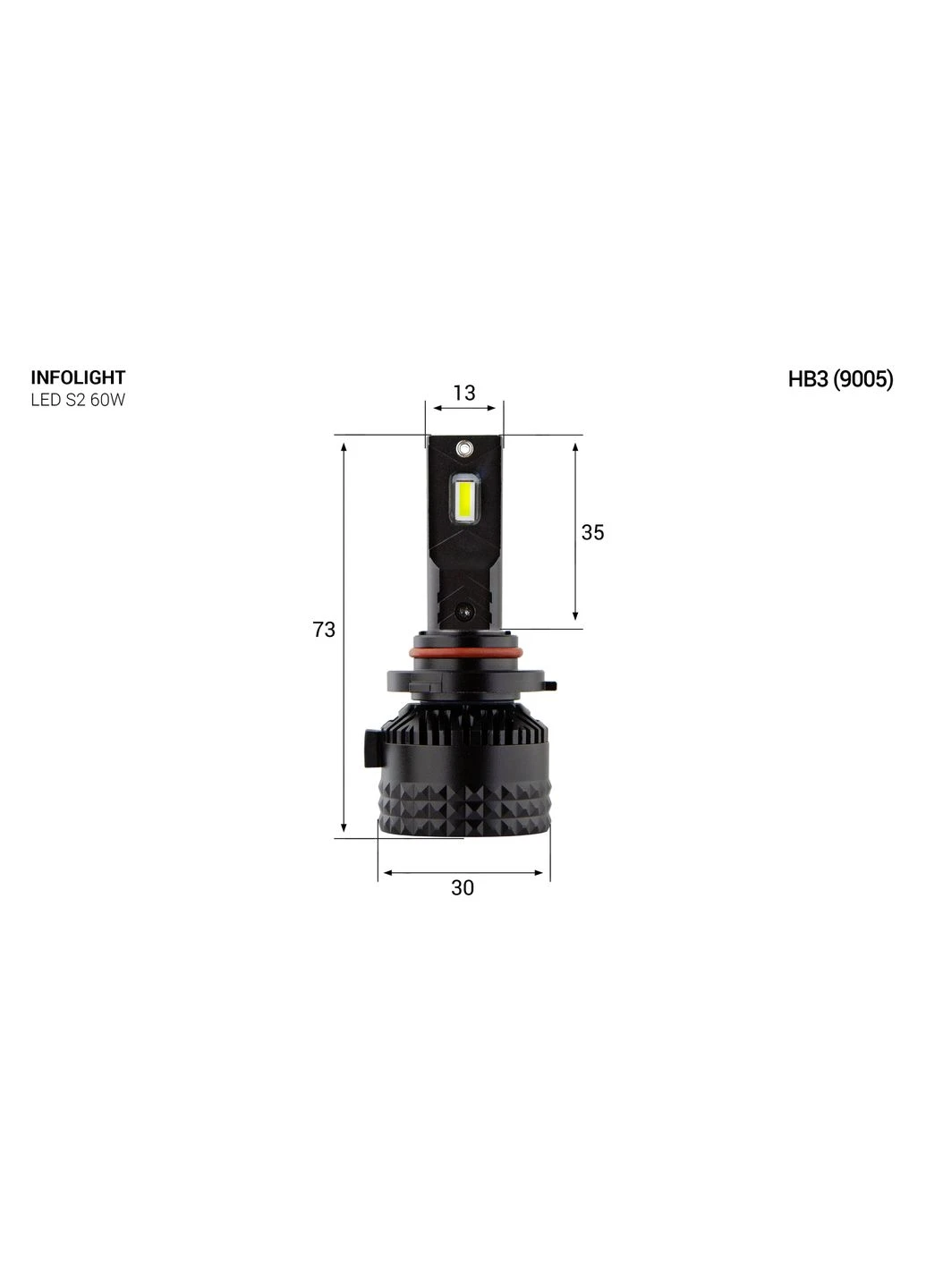 Комплект светодиодных ламп S2 9005 60W Infolight (361869049)
