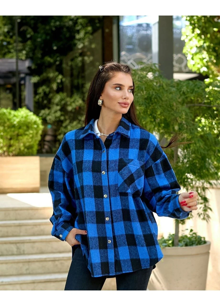 Сорочка в клітинку oversize No Brand (378615202)