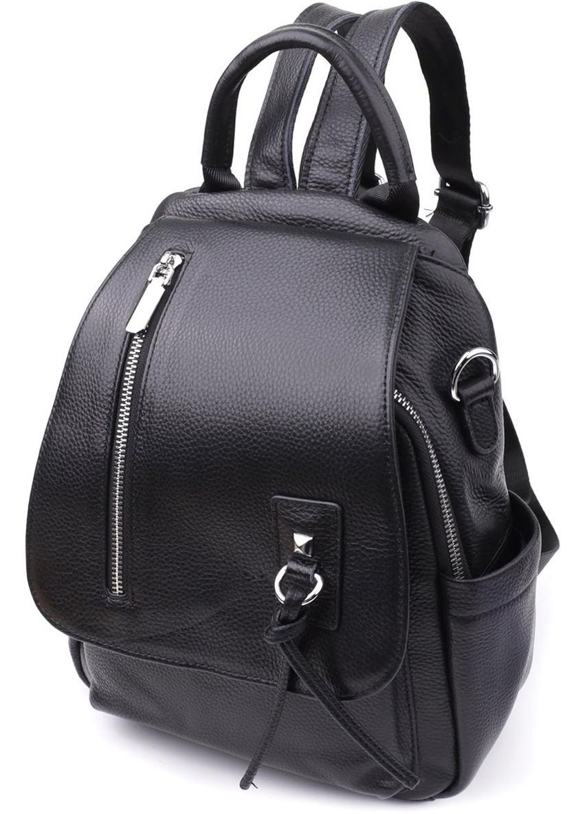 Рюкзак женский кожаный 9 л городской маленький Черный 39758 Vintage (355884766)