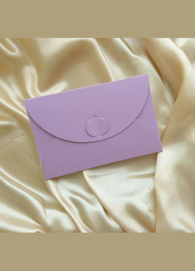 Подарочный конверт 80х120 мм из цветного дизайнерского картона Лавандовый. No Brand (326063709)