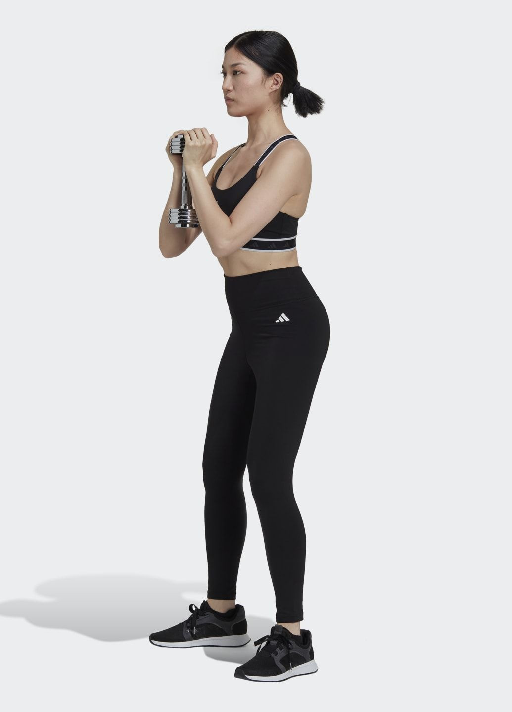 Чёрный бра со средней поддержкой techfit powerimpact training adidas
