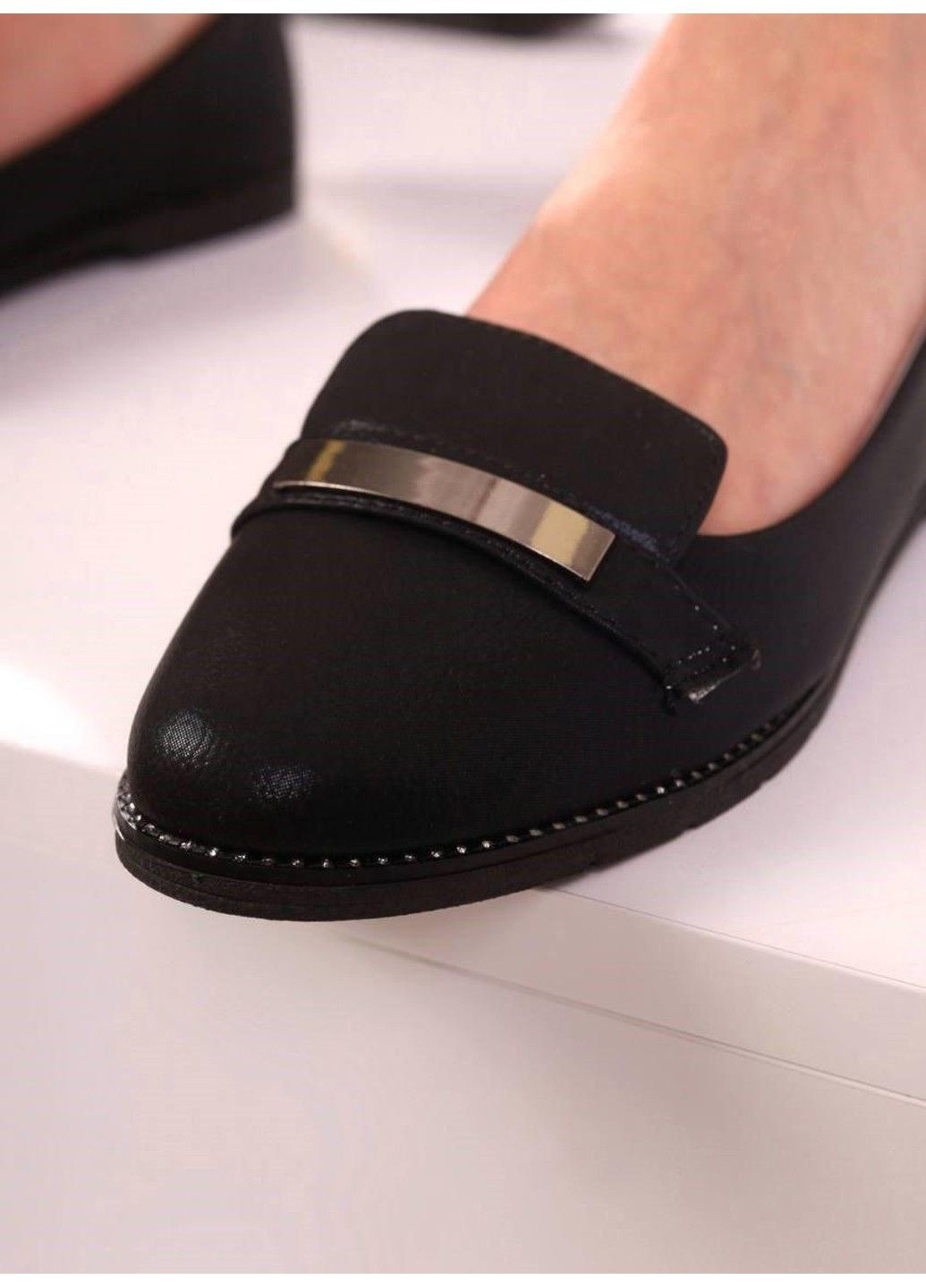 Жіночі балетки жіночі чорні Башили | чорні натуральна шкіра (305847692)