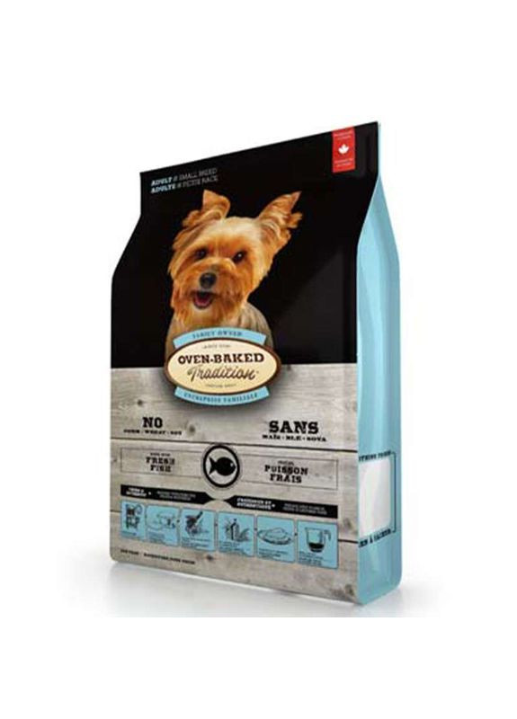 Cухой корм со свежей рыбой для взрослых собак малых пород Fish Adult Dog Small Breeds 2,27 кг (669066001767) Oven-Baked Tradition (327366104)