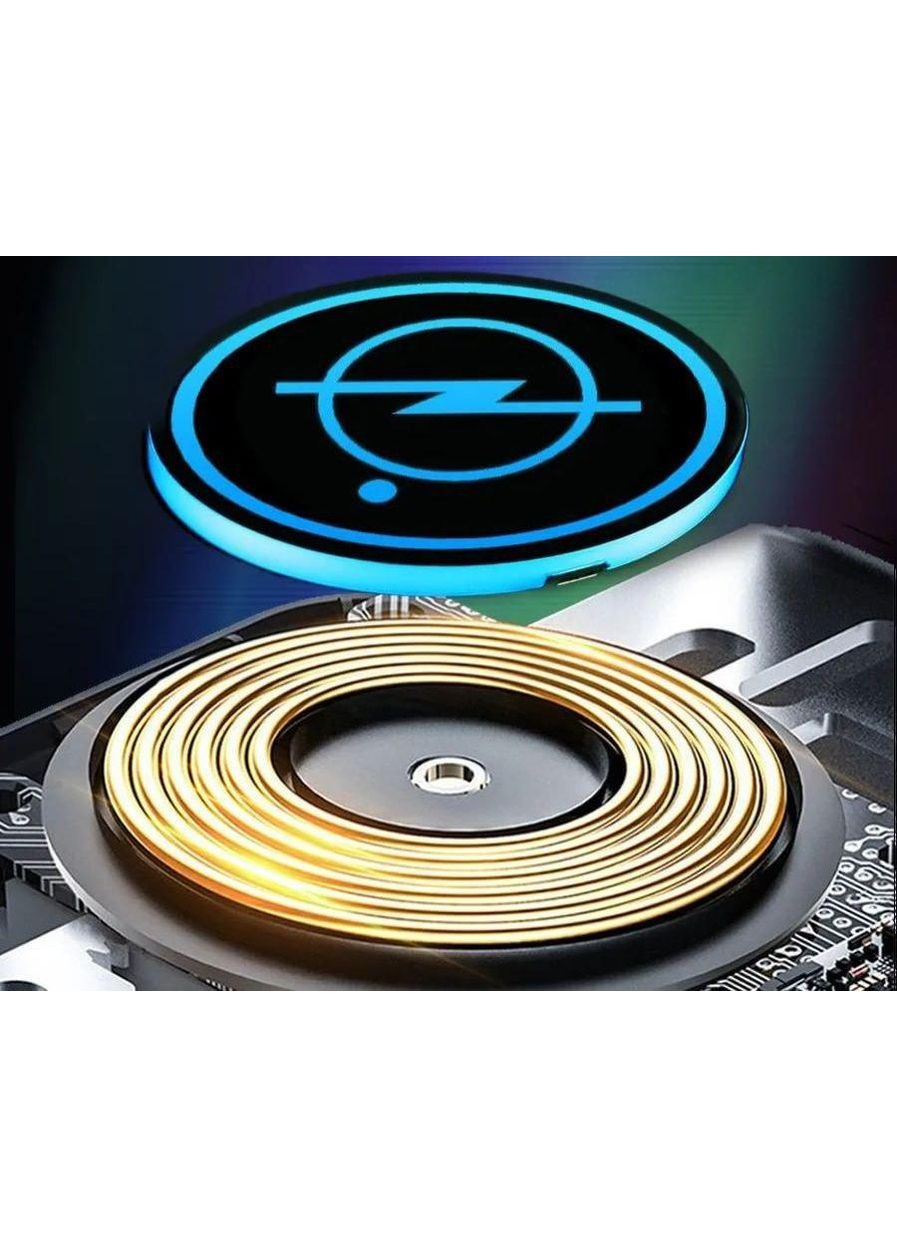 Підсвічування підсклянника RGB в авто з логотипом автомобіля (к-кт 2 шт.) Opel (360949505)