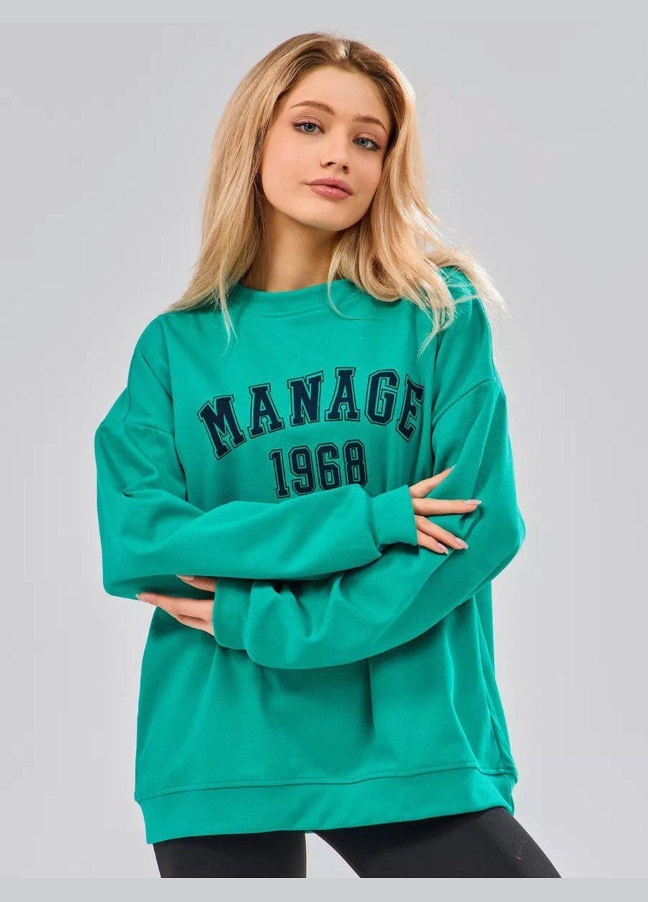 Зелений жіночий батник оверсайз з сучасним накатом 1968 зелений You Best (300775370)