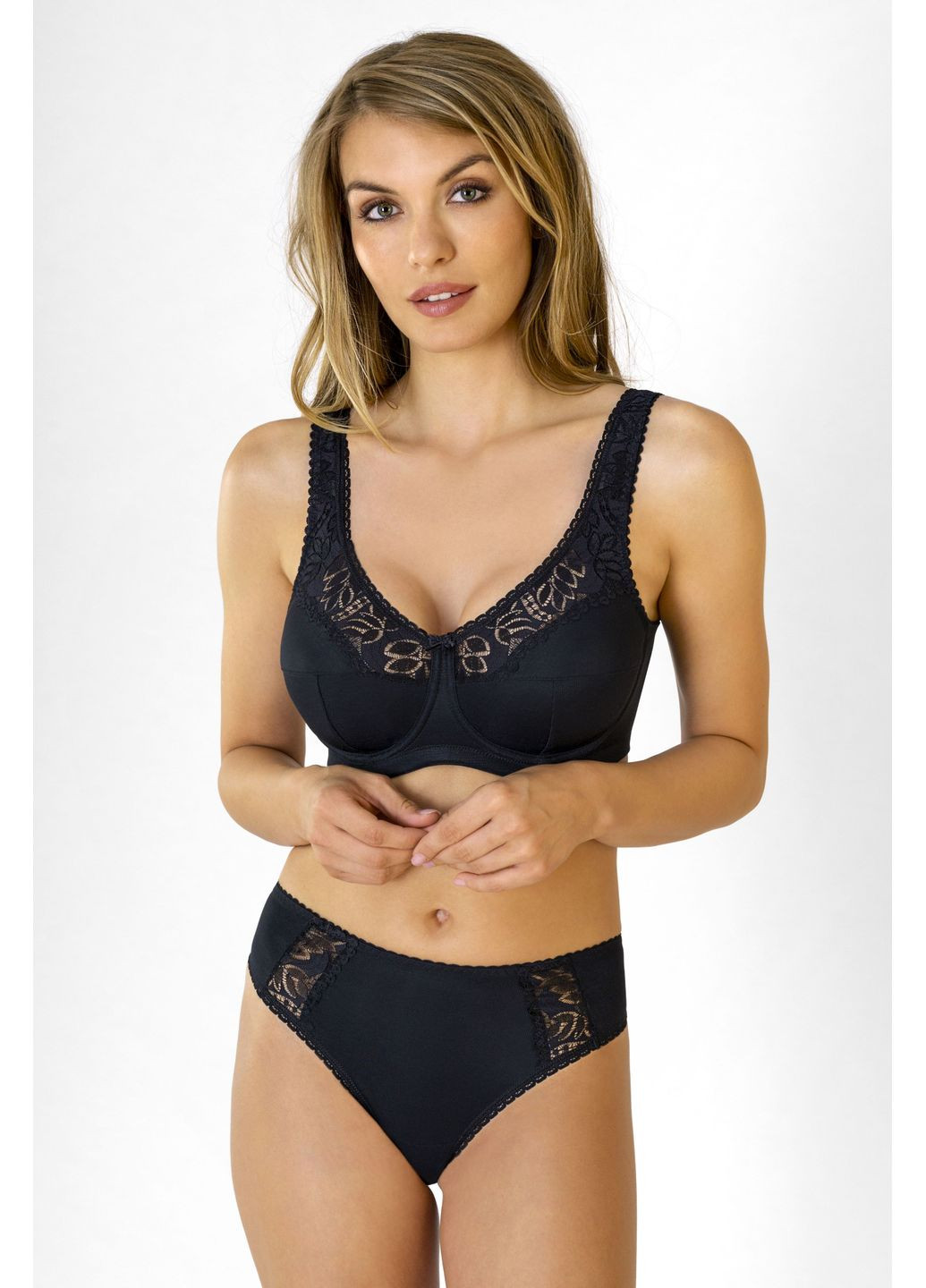 Чёрный бюст. full cup, р.80e, черный Rosme