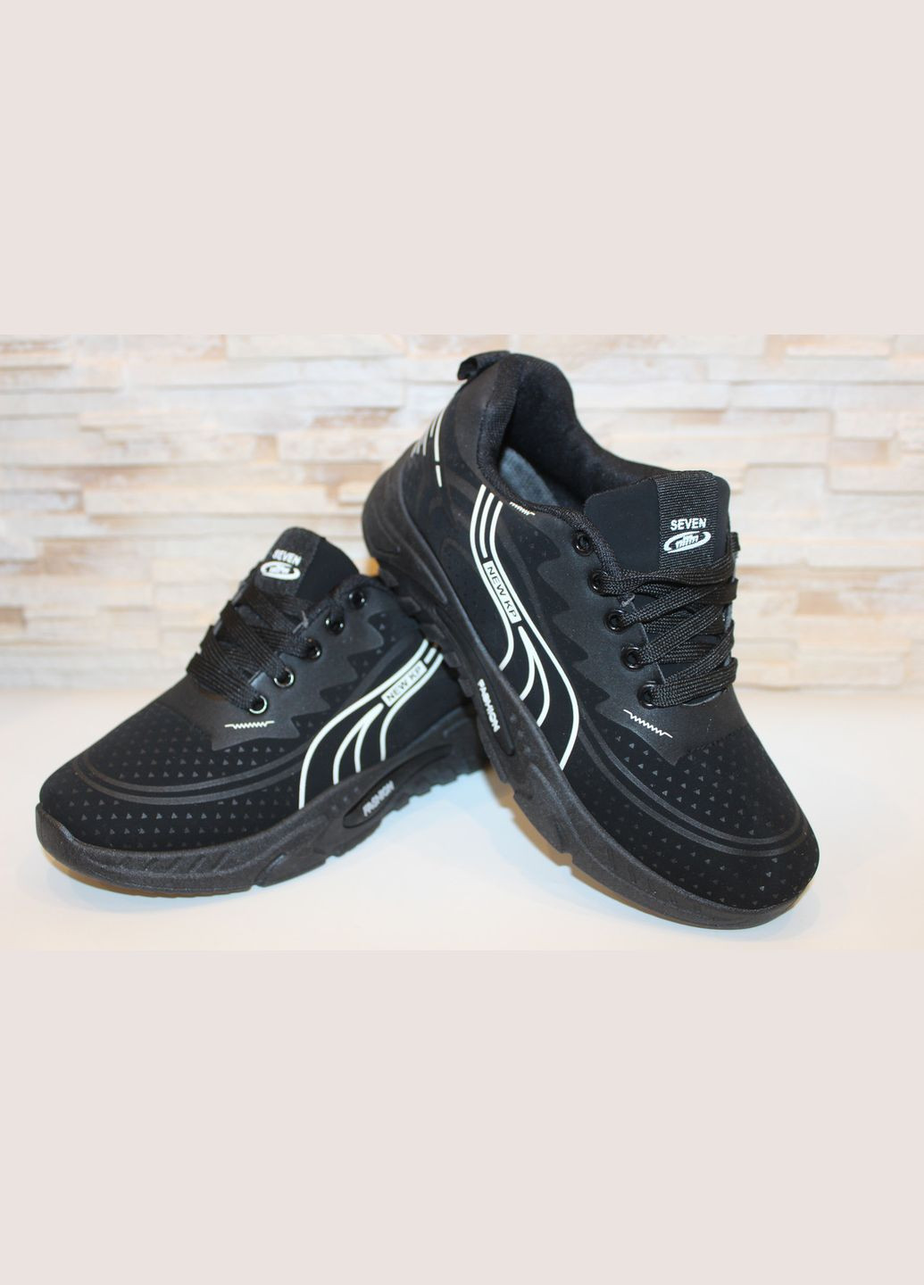 Кросівки жіночі чорні на шнурівці No Brand Демісезонні чорні демісезони (322784766)