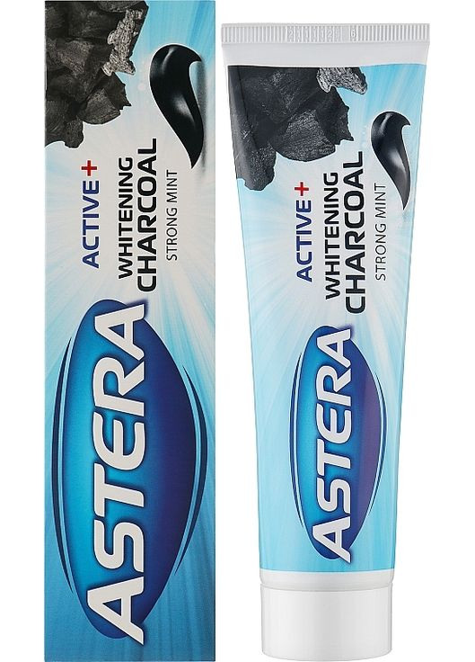 Відбілювальна зубна паста з активованим вугіллям Active + Whitening Charcoal 110g (1173525-31104442) Astera (368641585)