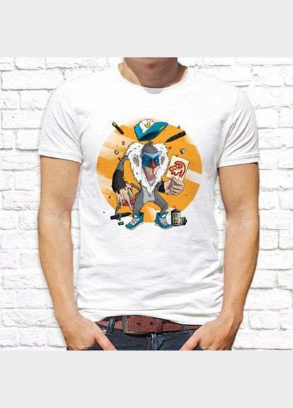 Мужская с принтом Обезьяна Рафики Кавун футболка (316345106)