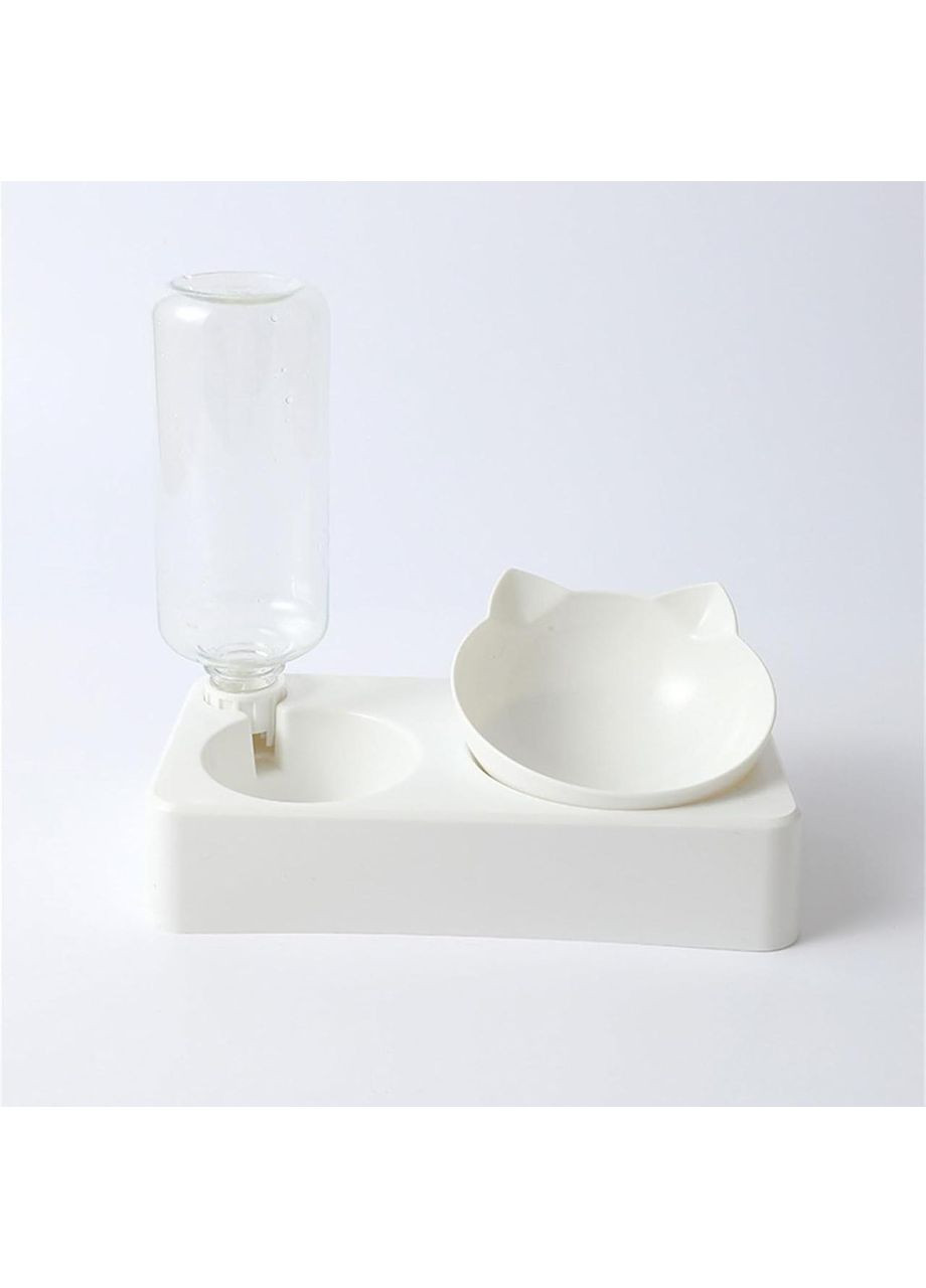 Автопоилка и миска для кошек и собак двойная с резервуаром для воды, пластик, 500 мл China (351854984)