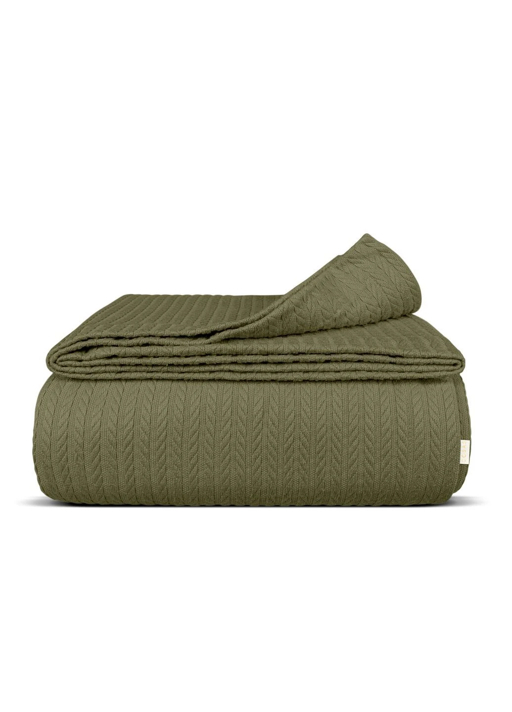 Плед покрывало косичка Avocado Knitted Braid 230х240 см Зеленый Cosas (377170566)