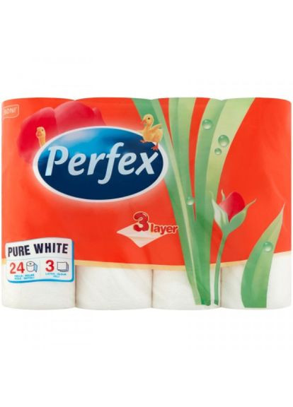 Туалетний папір Perfex pure white 3 шари 24 рулони (268145627)
