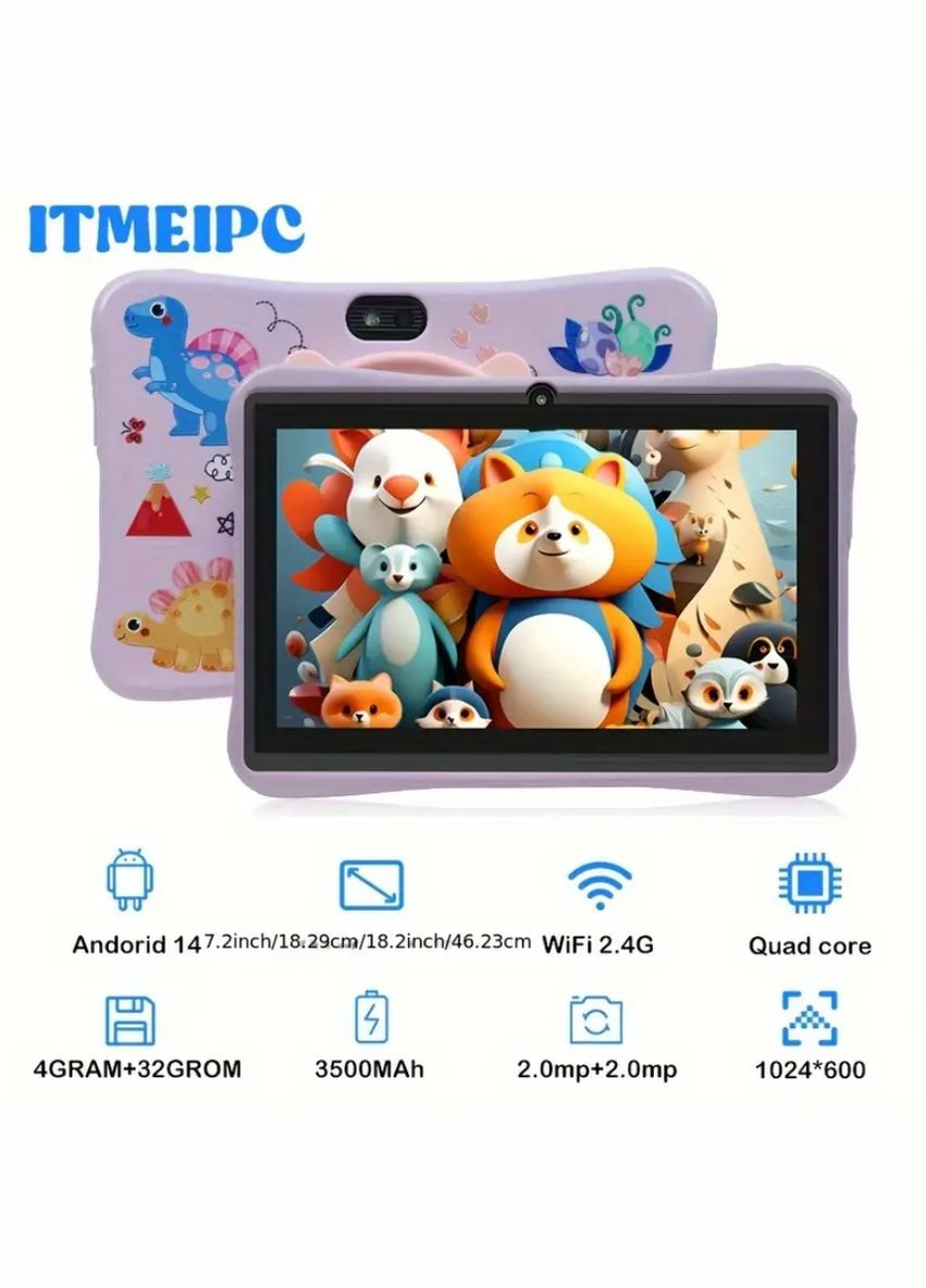 Детский планшет ITMEPC 4ГБ + 32ГБ и защитный чехол с подставкой Синий No Brand (337990447)