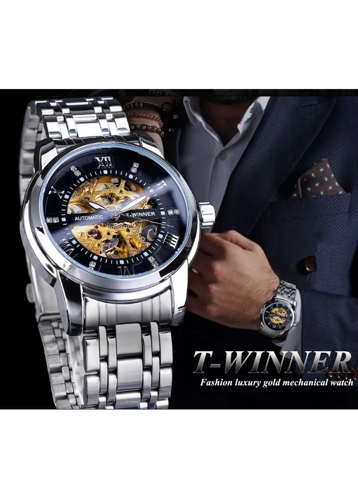 Чоловічий наручний механічний годинник Winner Skeleton GMT1193, Віннер скелетон No Brand (393695088)