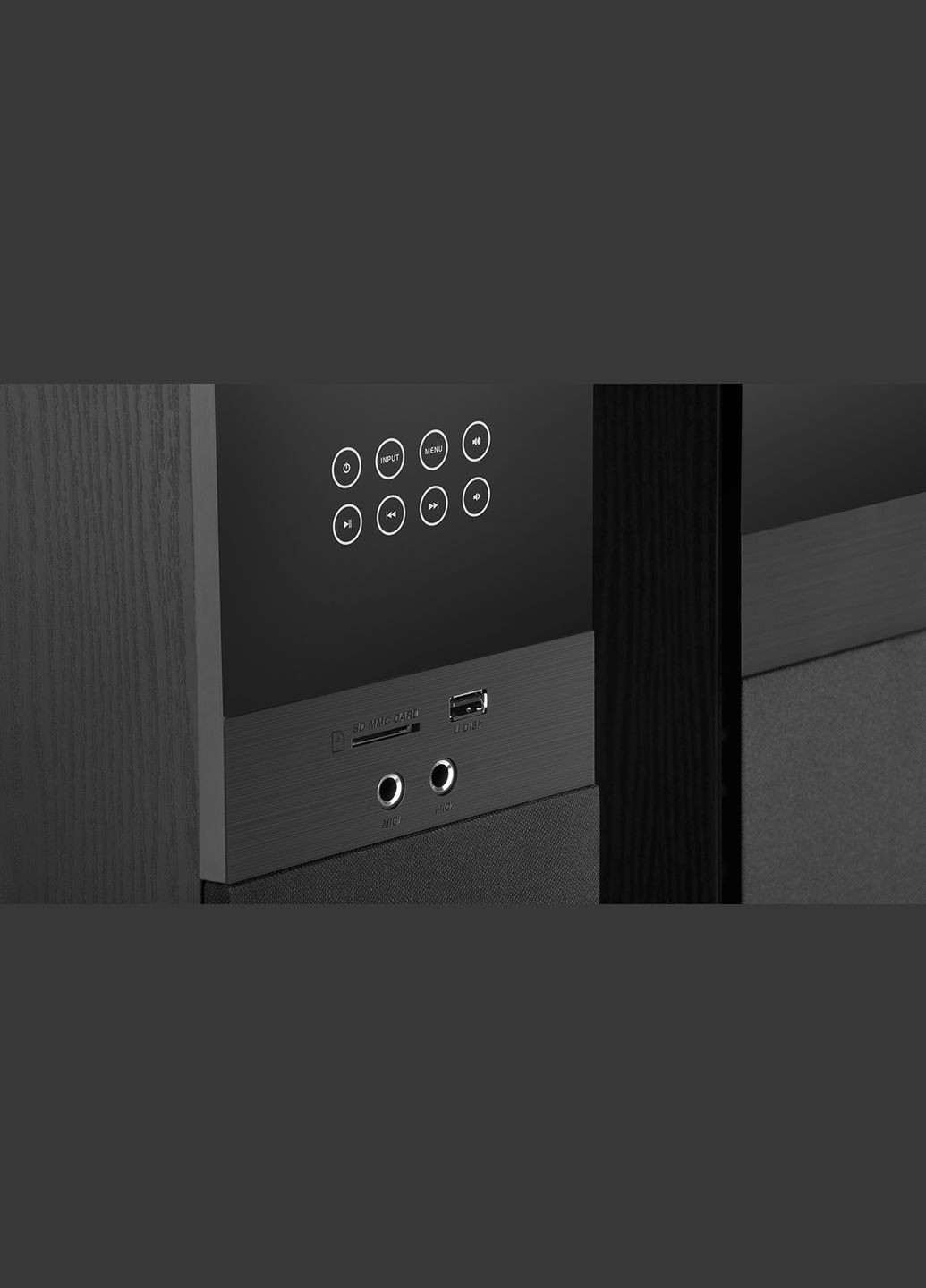 Колонки 2.0 S-2030 black (70W, Bluetooth, USB ﬂash, FM, Karaoke, Opt, coax, ДК) Real-El (333824442)