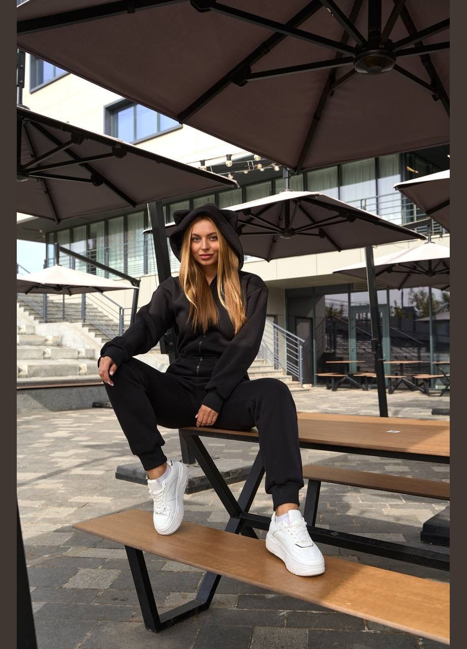 Женский комбинезон с ушками No Brand чёрный