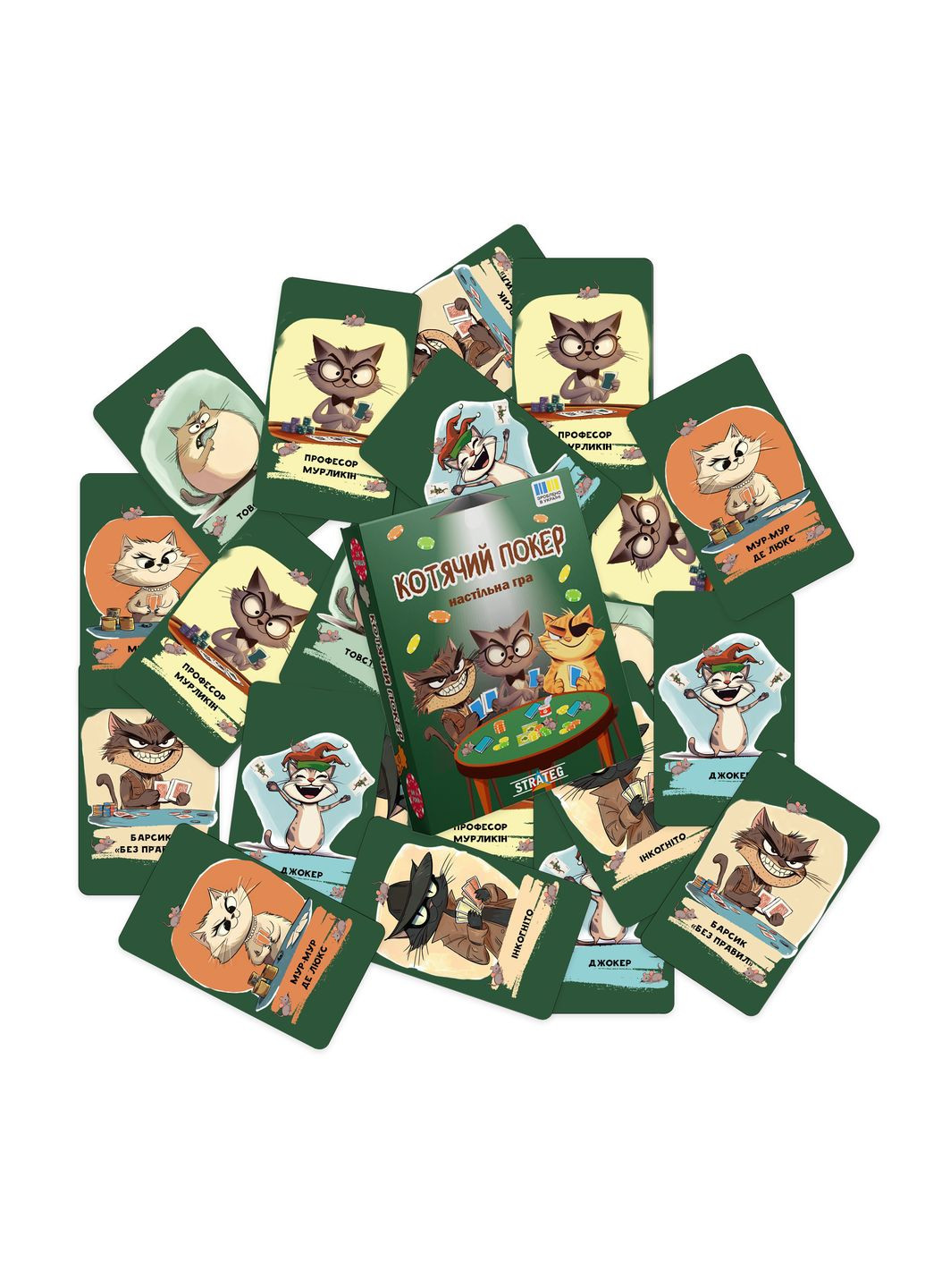 Гра настільна Strateg Котячий покер карткова (30940) Стратег (372474503)