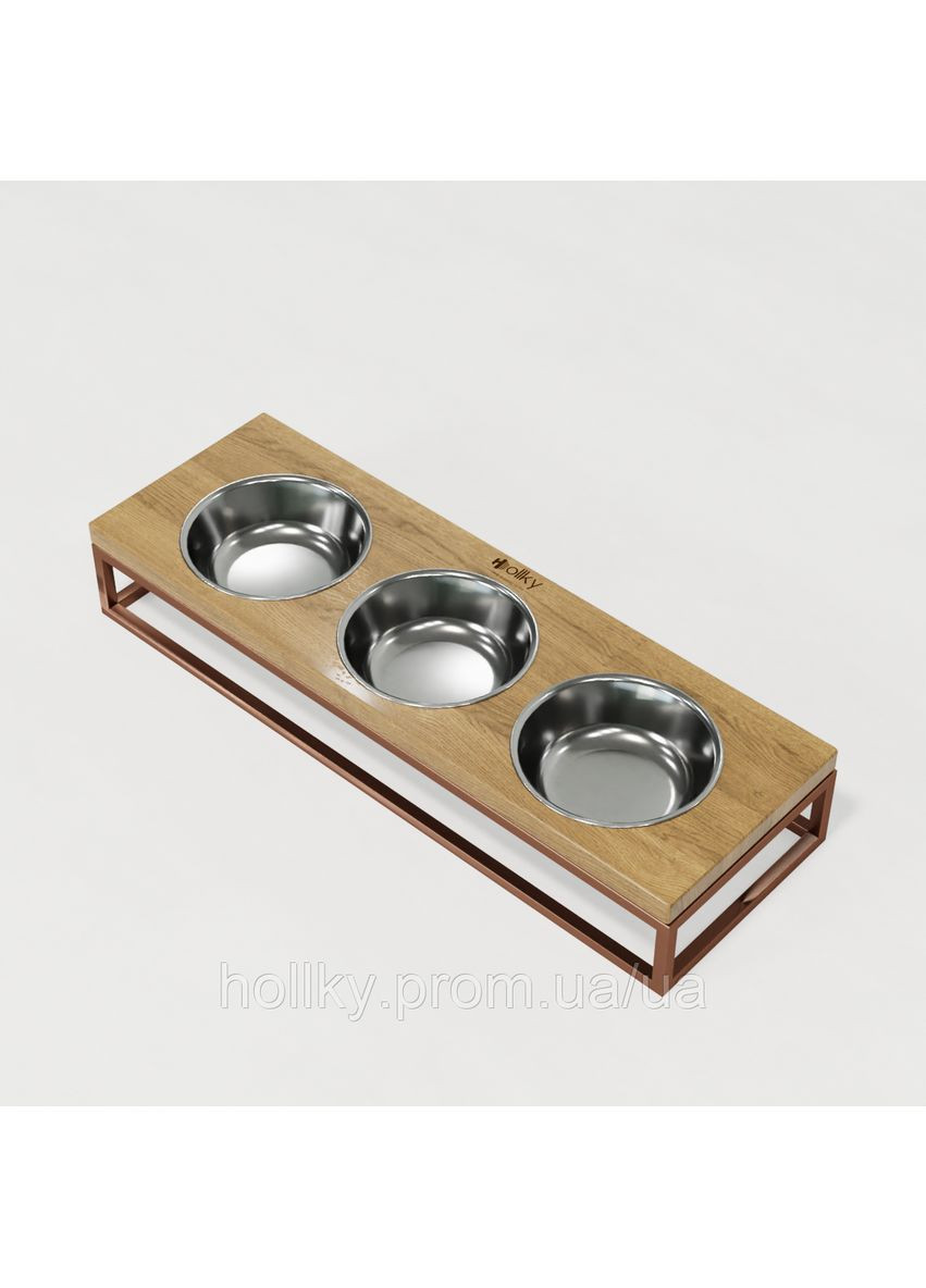 Миски на підставці для котів та маленьких собак Base Bar (3 × 0,45 л) Bar-54187-GLNT Hollky (365652756)