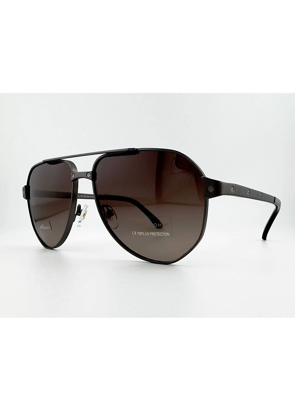 Мужские Cолнцезащитные Очки Авиаторы MJ0842 Col.41-G3 Polarized с Поляризацией, Коричневые MARC JOHN (400438487)