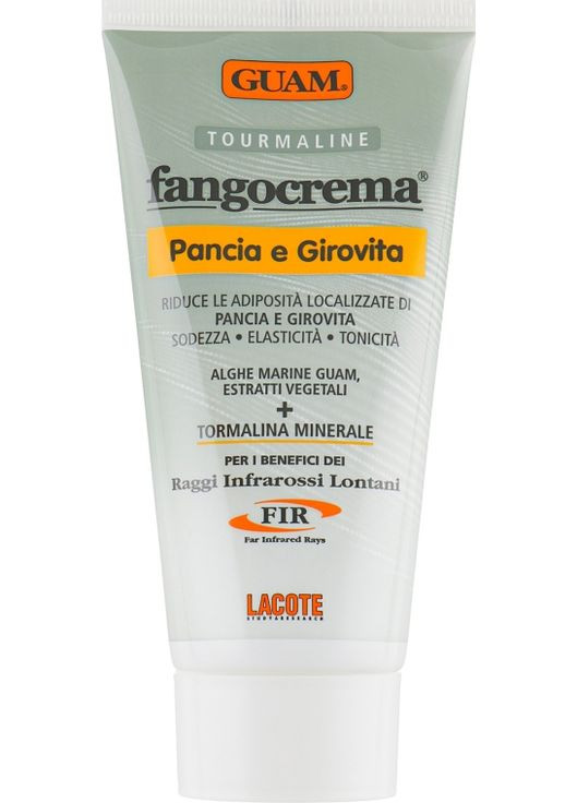 Крем для живота і талії з мікрокристалами турмаліну Fangocrema Tourmaline 150ml (614587-31021035) Guam (368622533)