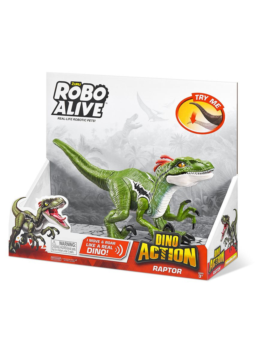Інтерактивна іграшка ROBO ALIVE серії Dino Action - РАПТОР. Pets & Robo Alive (324109597)
