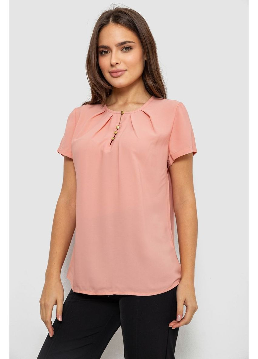 Пудровая блуза однотонная, 230r112 Ager